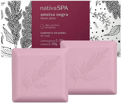 O Boticário Nativa SPA Black Plum Bar Soap 2 X 90g
